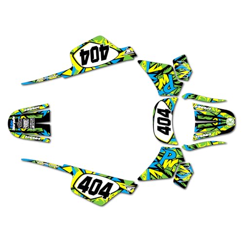 Graphics Kit for Yamaha PW 50 (1980-2023) Shatter Series Green 09 Mil - Dirt bike Custom Racing Graphics Decals Stickers Kit, no-plastics - color: Green, size: 9 Mil - Easy Go