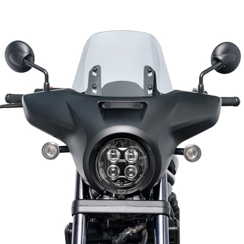 Motorcycle Headlight Fairing Cowl Windscreen for Rebel CMX 1100 2021-2026 - color: Light Smoke+Matte Black