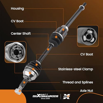maXpeedingrods Front Right CV Axle Assembly for Nissan Rogue - size: for 66-6287