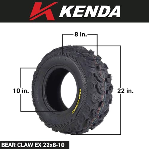 Kenda Bearclaw EX K573-22x8-10 Front & 22x11-10 Rear ATV/UTV Tires (4 pk) - size: 22x8-10;22x11-10 (4 Pack)