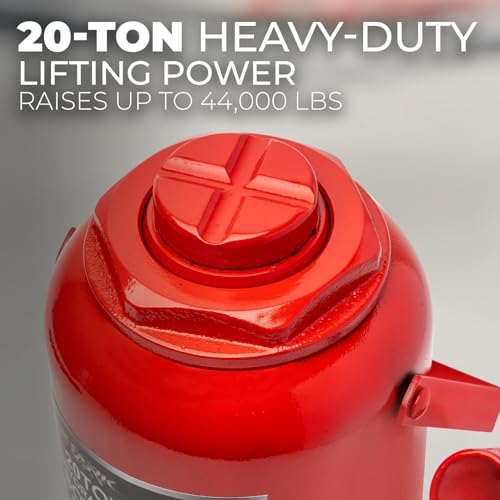 XtremepowerUS Hydraulic Bottle Jack (20 Ton) Portable Hydraulic Jack Lift Height Farm RV Truck Equipment Automotive Shop - size: 20 Ton