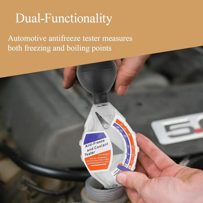 Coolant Tester, Car Coolant Tester, Automotive Antifreeze Tester, Dial Type Automotive Rapid Anti Freeze Tester Densitometer for Freezing Boiling Point Measurement