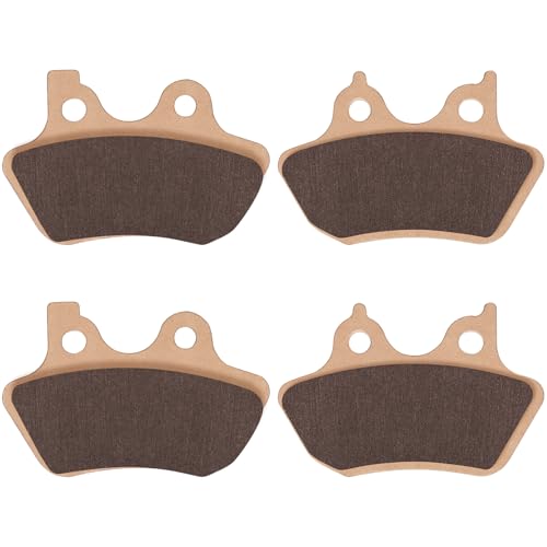 LOCOPOW Sintered Brake Pads Front and Rear for Harley Davidson Softail, Heritage Classic, Fat Boy, Dyna Electra Glide,Sportster XLH883R/2000 2001 2002 2003 2004 2005 2006 2007