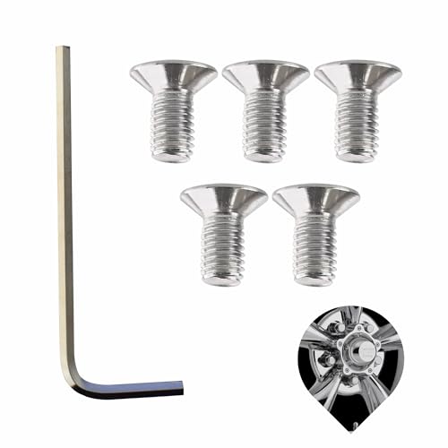 30-Pack 970076 Wheel Center Cap Screws with Allen Wrench, Fit for American Racing Torq Thrust Wheels, Fuel, Advan Racing