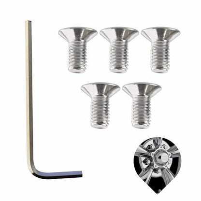 30-Pack 970076 Wheel Center Cap Screws with Allen Wrench, Fit for American Racing Torq Thrust Wheels, Fuel, Advan Racing