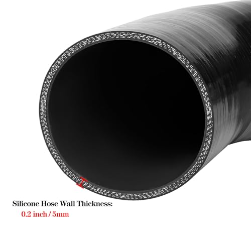 ID 2.5 inch 90 Degree Silicone Elbow Coupler Hose 8" Leg Length - size: ID: 2.5"