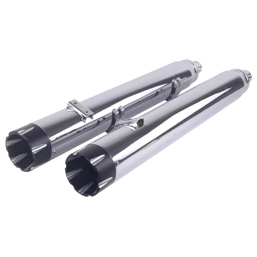SHARKROAD 4" Slip On Mufflers for 2014-UP Indian Partial Models - color: 4" Chrome