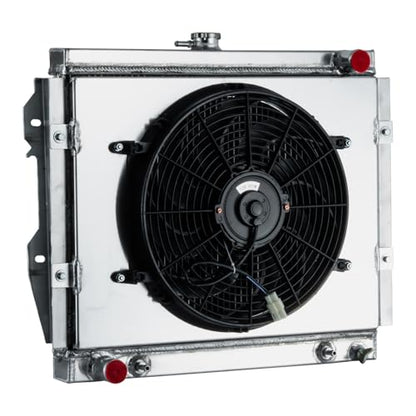 3 Row Radiator Shroud Fan For Toyota Pickup DLX 4Runner SR5 84-95 - size: 3 Row Radiator+Shroud Fan(AT)