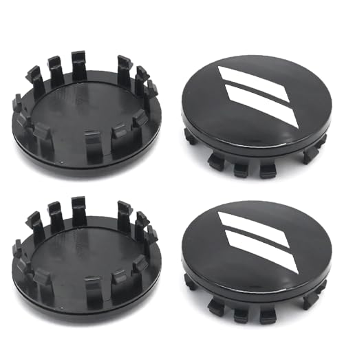 MDEOOSKY 4Pcs 6CZ27DX8AA 63mm 2.5" Wheel Center Cap Covers, Replacement for Dodge Challenger, Charger, Durango Replace 6CZ27RM8AA (Black) - color: Black
