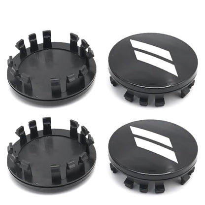 MDEOOSKY 4Pcs 6CZ27DX8AA 63mm 2.5" Wheel Center Cap Covers, Replacement for Dodge Challenger, Charger, Durango Replace 6CZ27RM8AA (Black) - color: Black