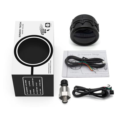 Car Digital Oil Pressure Gauge 52mm Blue LED Automobile Meter… (Oil Press Gauge(New Sensor)) - style: Oil Press Gauge(New sensor)