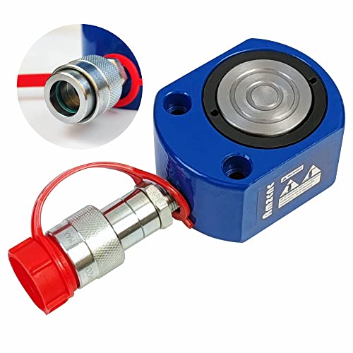 AMZCNC 5 Ton Low Profile Hydraulic Ram Cylinder, 7mm Stroke - size: 5T
