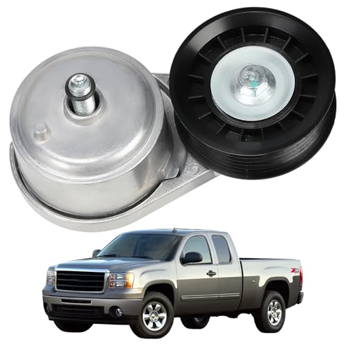 38103 Belt Tensioner Assembly with Pulley (For 4.3L/5.0L/5.7L/7.4L), Fit for Select Cadillac, Chevy, GMC, Oldsmobile, Workhorse Models, w/Bolt - size: 38103