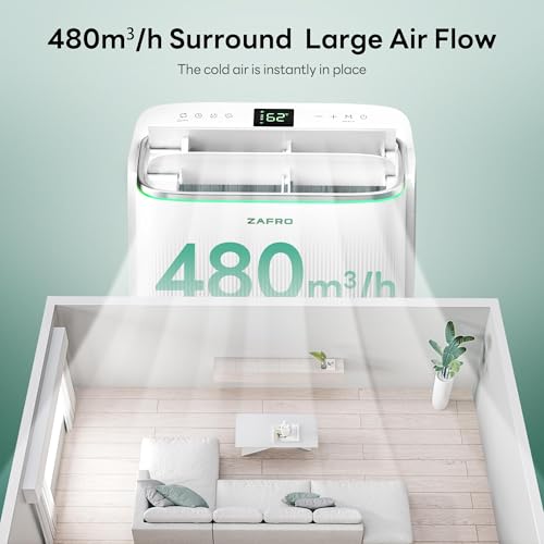 ZAFRO Smart Inverter Portable Air Conditioners, 14000 BTU (10000 BTU SACC)