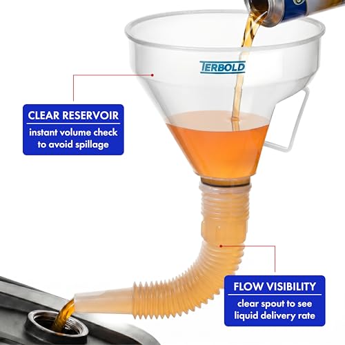 Automotive Flex Funnel with Hose (Clear) - color: Clear