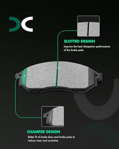 Ceramic Pads Kits,SCITOO 8pcs Brakes Pads Set For Nissan For Murano 2011-14 - size: Front D888 & Rear D905 [8PCS]
