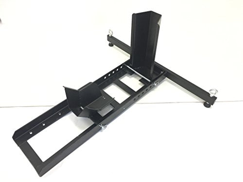 MaxxHaul Motorcycle Wheel Chock Heavy‑Duty Steel Front Tire Stand Fits 15" to 22" Wheels Self Locking Cradle for Trailers Garages and Shops 1800 lb Capacity Black Powder Coat (70271)