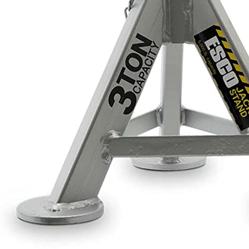 ESCO 10498 Jack Stand, 3 Ton Capacity, Silver, 21.5"