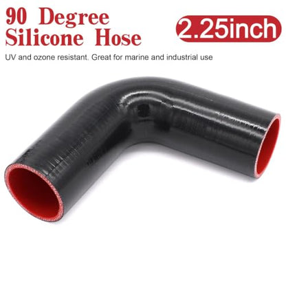 90 Degree Elbow Coupler Silicone Hose 4-Ply ID 2.25-inch(57mm) - size: 2.25 Inch