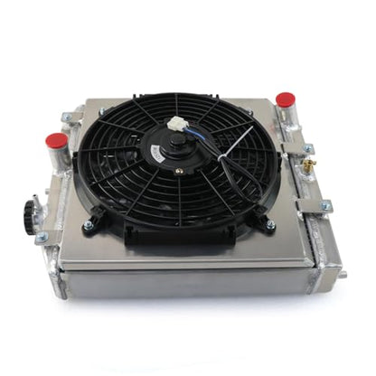 4 Row Aluminum Radiator + Shroud + Fan For 92-00 93 94 95 96 97 98 99 Honda Civic EJ EK EG DEL D15 D16