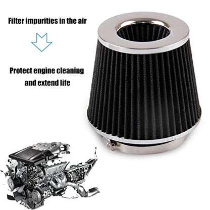RYANSTAR Universal Clamp On Air Intake Filter 3/3.5/4 Inch Washable