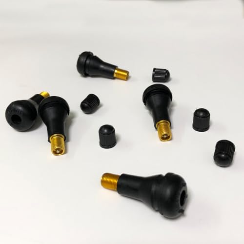 50Pcs TR413 Tubeless Valve Stems, Black Rubber Snap-in Valves Tubeless Tire Valve Stems Replacement for Tubeless 0.453 inches Rim Holes on Standard Auto Tires - size: TR413-50pcs