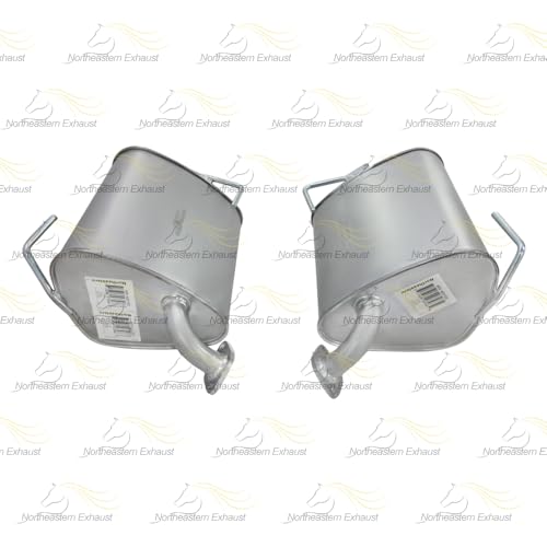 Exhaust Passenger and Driver Side Muffler Kit Compatible for 2009-2013 Subaru Forester 2.5L | Direct Fit | Northeastern Exhaust | Free Gaskets and Hangers Included | Automotive Replacement Part