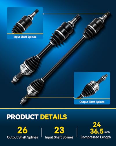 PHILTOP Front CV Axle Shaft for 1993-2002 Corolla/Prizm 4-Wheel ABS - size: 60-5125 60-5126