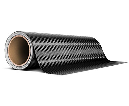 VViViD Black Carbon Fiber Air-Release Adhesive Vinyl Tape Roll (8 Inch x 20ft) - size: 8" x 20ft