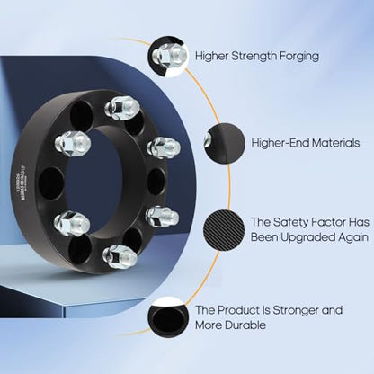 OCPTY 2PCS 6x5.5 to 6x5.5 Wheel Spacers 1.5 inch 14x1.5 Studs 108mm Bore - size: 1.5 inch