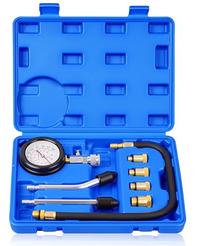 DAYUAN Professional Petrol Engine Compression Tester Kit Set, Blue Case - color: Blue