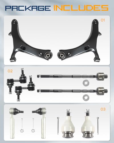 10Pc Control Arm Kit Fit for Subaru Outback Legacy 2005-2009 - size: Fit for Outback 05-09 10x Control Arm Kit (81)