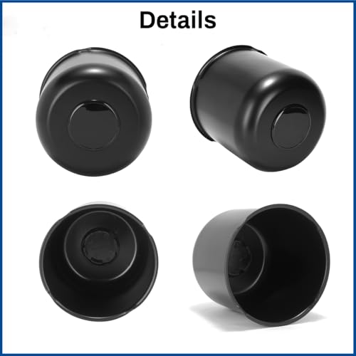 4Pcs 5.15 in Trailer Wheel Center Caps 5.15 Center Bore Truck Trailer RV SUV Wheels Rims, Black Carbon Steel Hub Caps - color: Black, size: 5.15in Hub Hole, 4.95in Tall