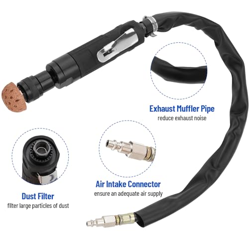 Air Tire Repair Polish Patch Tools, Include 2500rpm Low Speed Air Tire Buffer Tire Inner Liner Scrapper Patch Roller Tungsten Steel Buffing Wheel