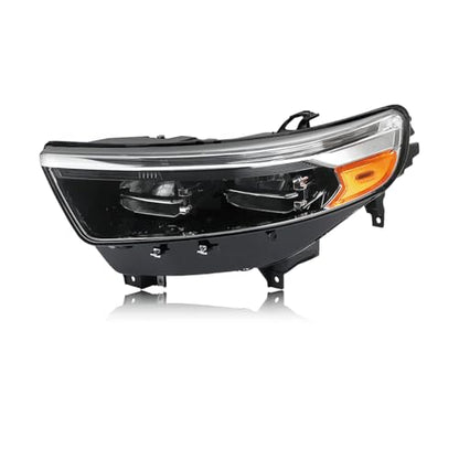 Black LED Headlight Compatible with 2020-2024 Ford Explorer - size: LH 20-24 Left Driver Side