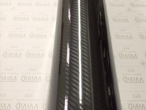 VVIVID Epoxy High Gloss Carbon Vinyl Automotive Wrap Film DIY Easy to Install No Mess (3ft x 5ft, Black) - color: Black, size: 3ft x 5ft