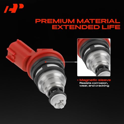 A-Premium 4 Holes Set of 6 Fuel Injectors Compatible with Nissan, INFINITI