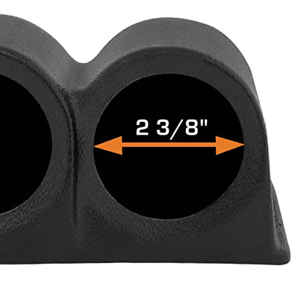 GlowShift Universal 60mm Black Dual Dashboard Gauge Pod Holder