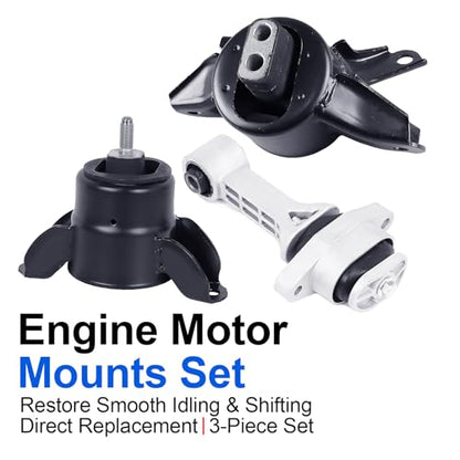 3PCS Engine Motor Mount Set Compatible with Elantra Forte Rio Accent - size: Elantra 2011-2016 Manual