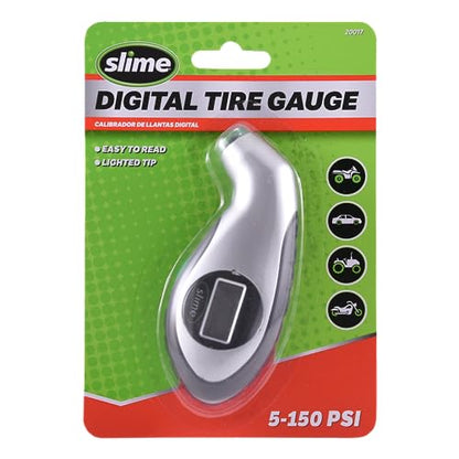 Slime 20017 Tire Pressure Gauge, Digital Gauge, 5-150 PSI - size: Standard, style: Digital
