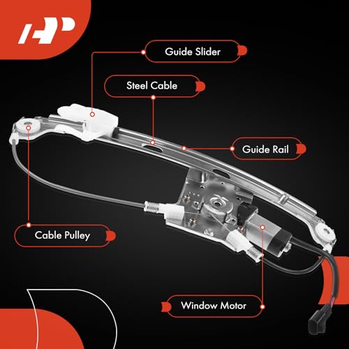 A-Premium Rear Driver Side Power Window Regulator with Motor (2-Pin) - style: Rear Driver (LH)
