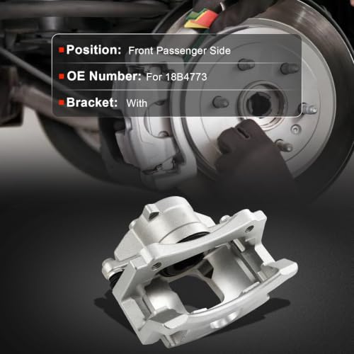 cciyu Front Right Disc Brake Caliper Assembly w/Bracket 18B4773 - size: Front Right[18B4773]