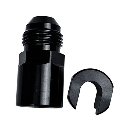 Fuel Adapter 8AN Male to 3/8 SAE Quick Disconnect Female Push on EFI Hose Fitting Aluminum Black Anodized - color: Black, size: 8AN to 3/8
