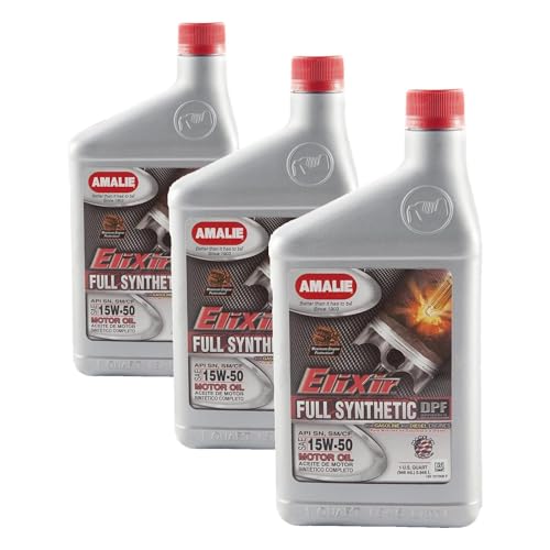 Amalie (75736-56 Elixir 15W-50 Full Synthetic Motor Oil - 1 Quart (Pack of 3) - size: 1 Quart (Pack of 3)