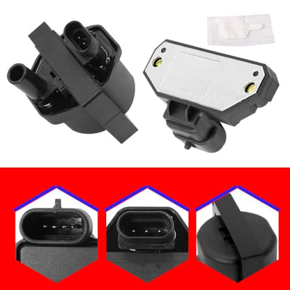 SMMS Ignition Coil Ignition Control Module Kit for Chevrolet, for GMC, for Cadillac, for Pontiac, for Isuzu, for Buick, 1996-2007, Replaces OE: 10489421 + 10482803