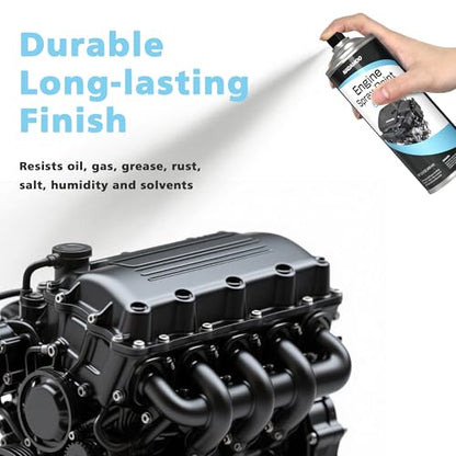NADAMOO High‑Temperature Matte Black Spray Paint for Auto Engine Blocks