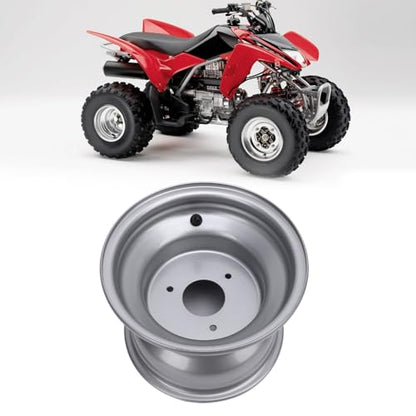 8 Inch ATV Wheel Rim, Premium Aluminum Alloy, Off Road, 3 Lugs Design, 78mm Hole Distance, for ATVs and Go Karts - size: Three Hole (Hole Spacing: 78mm / 3.07in)