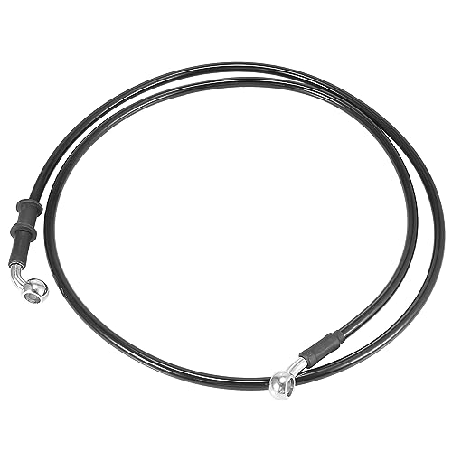 Motoforti Universal 140cm 55.12" Motorcycle Brake Clutch Oil Hose Line Pipe Hydraulic Reinforced Stainless Steel Braided Black - color: Black, size: 55 inch