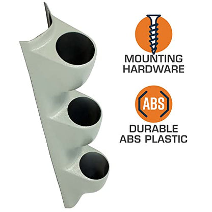 GlowShift Universal Gray Triple Pillar Gauge Pod Holder