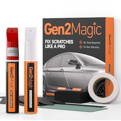 Red Hot Touch Up Paint Pen Kit Compatible with Chevy [Clear Coat Included], G7C/WA130X Color Match for Scratches, Rock Chips, Bumper Dings, Easy Scratch Repair & Rust Remover - color: Compatible with Chevy - Red Hot